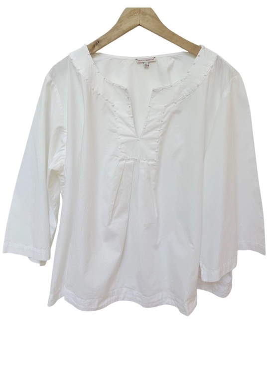 Frances Valentine Tops - Frances Valentine White Cotton Women’s Blouse Top Sz 2XL